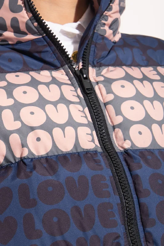 Love Moschino Chic Multicolor Logo-Print Jacket