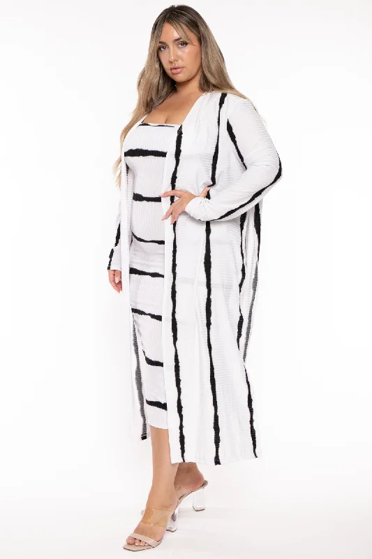 plus-size-lizah-tube-dress-cardigan-set-white