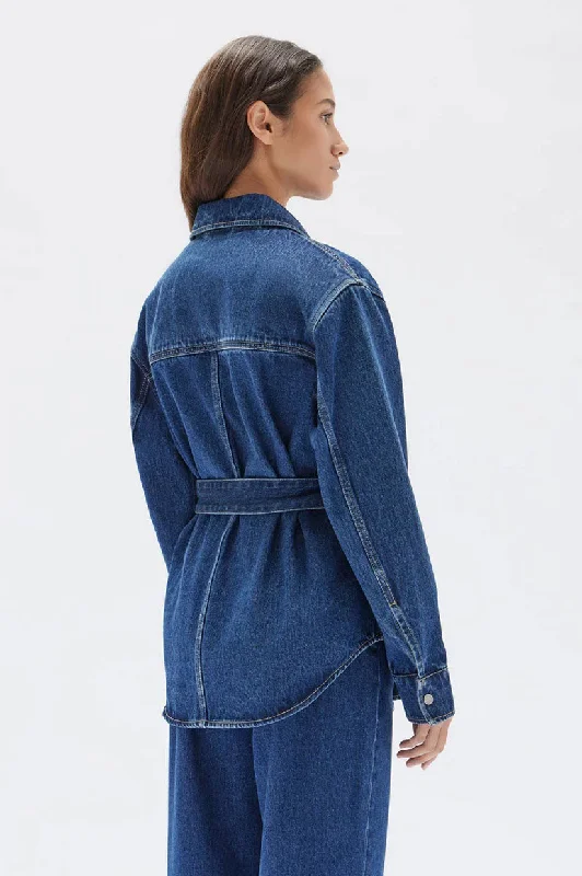 Assembly Denim Belted Jacket - Blue