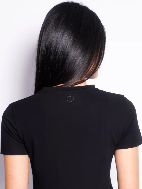 T-shirt Manica Corta Interlock Nero