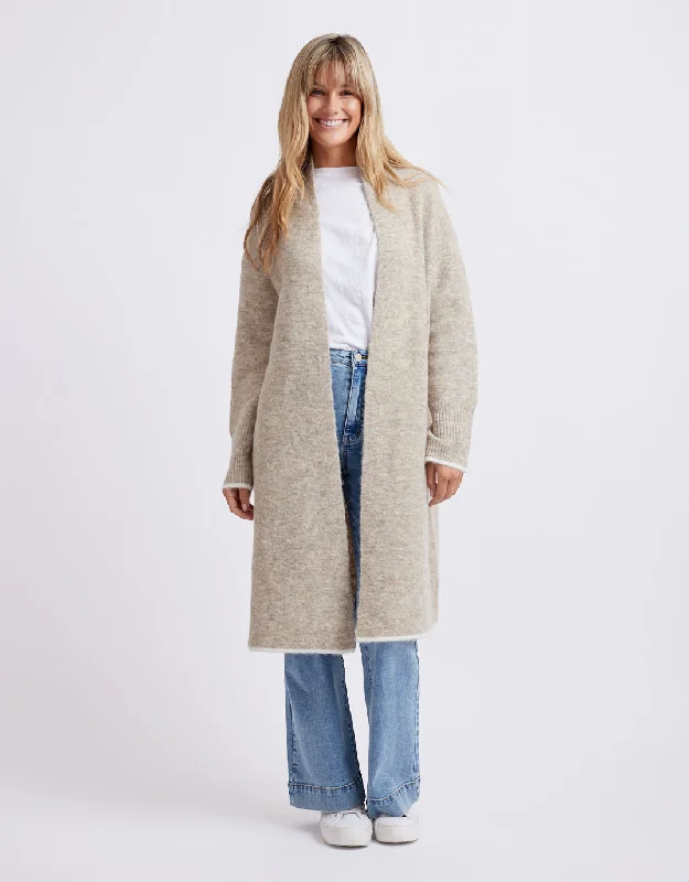 Soho Longline Cardigan - Oatmeal