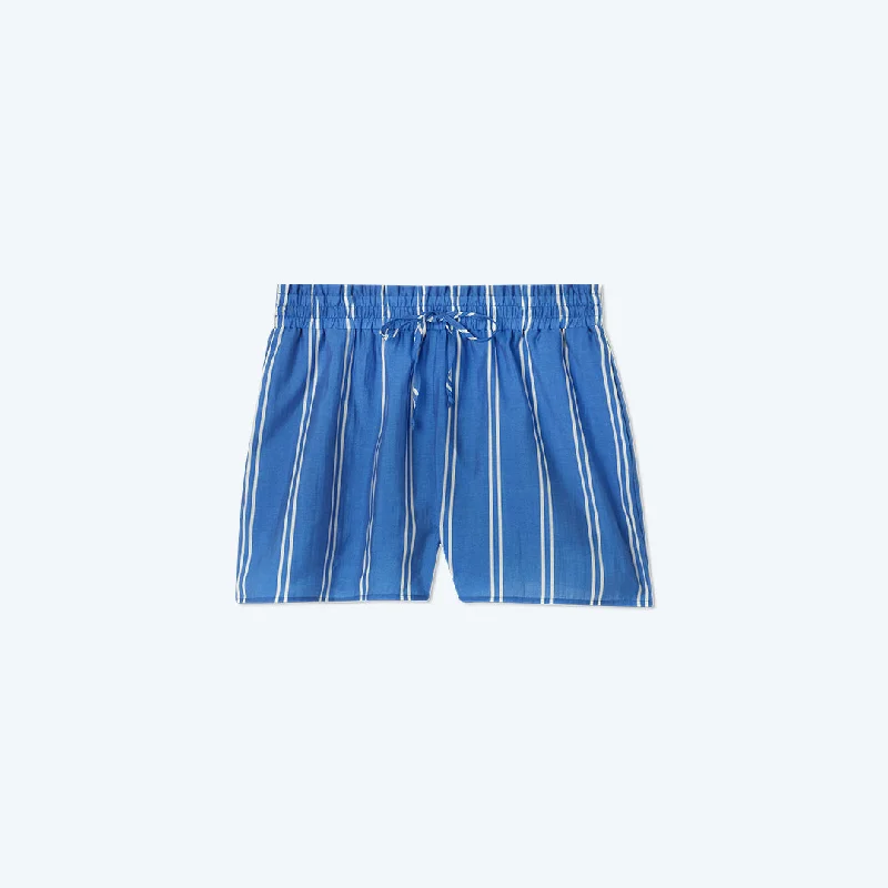 The Effortless Shorts - French Stripe in Indigo