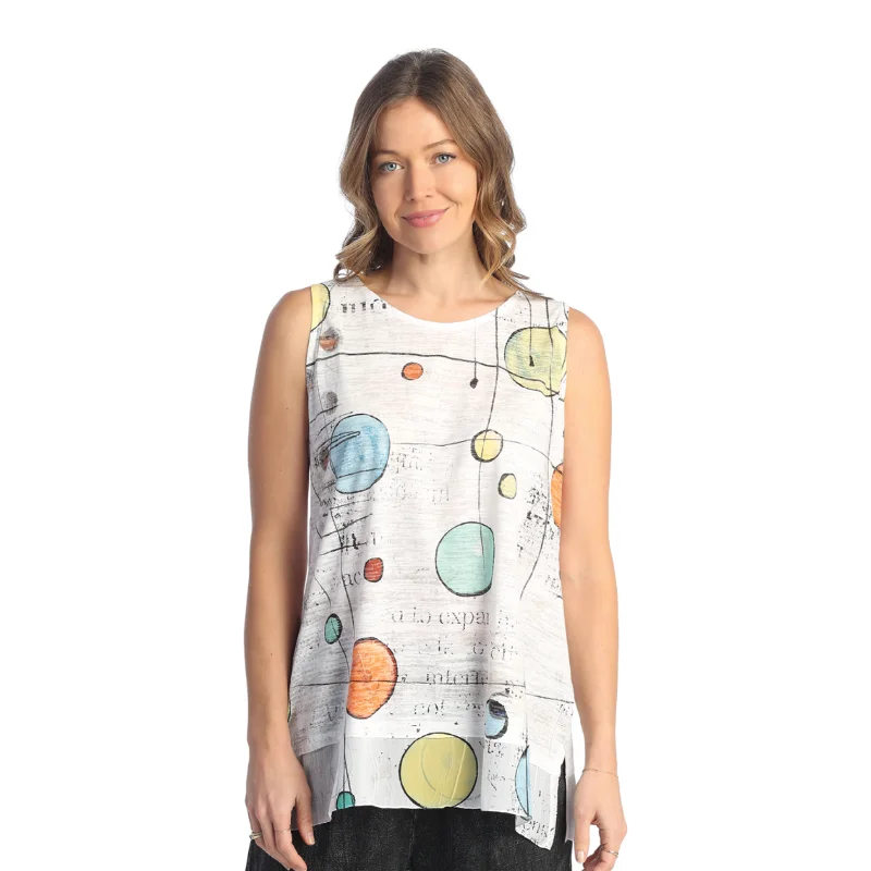 Jess & Jane ""Journey"" Burnout Sleeveless Top - AJ5-1837 - Size S