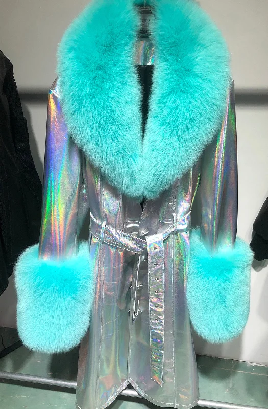 Metallic Shiny Fox Fur / S