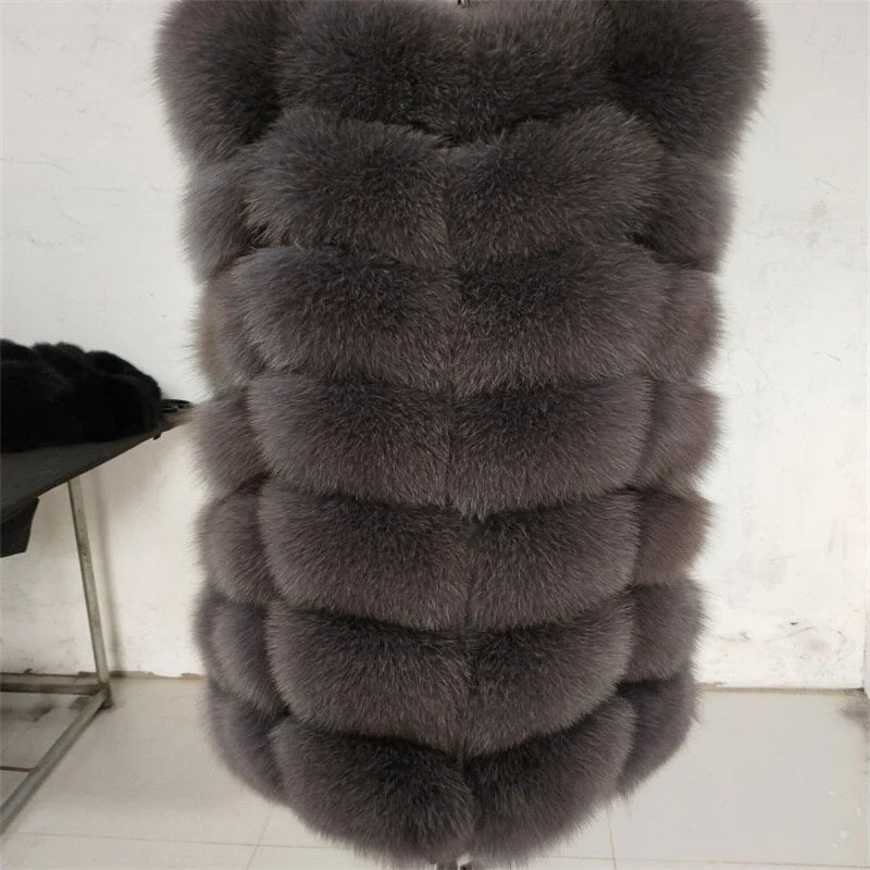 Real Fur Fox Waist Vests