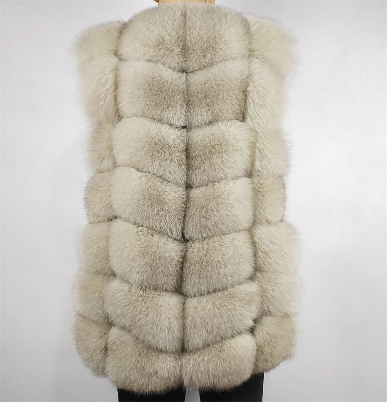 Real Fur Fox Waist Vests