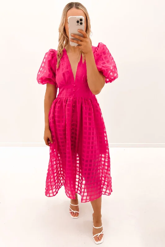 Larah Midi Dress Pink