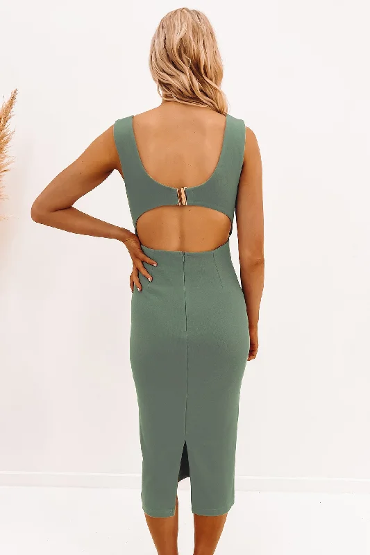 Millow Midi Dress Green