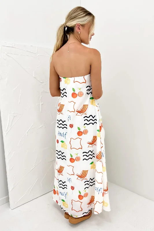 Sloane Maxi Dress Orange Amalfi