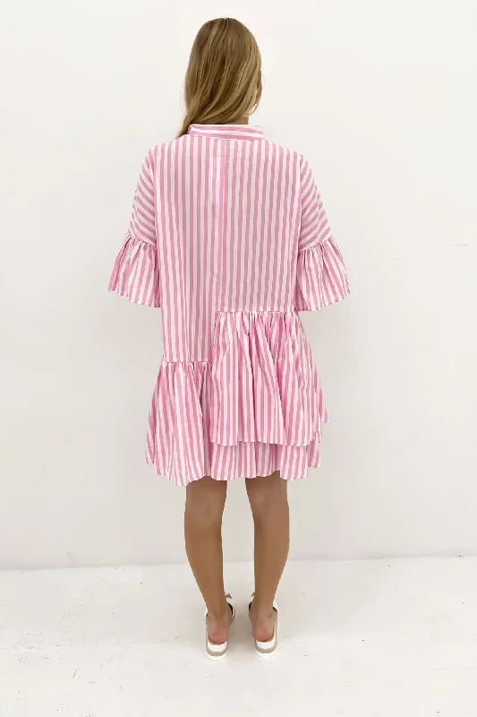 Talia Mini Dress Pink Stripe