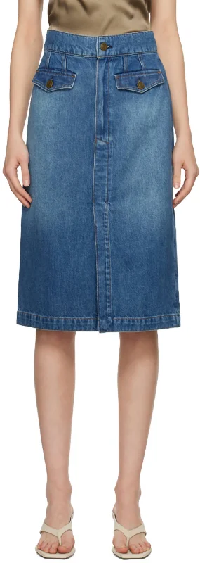 The Vent Front Skirt In Pearl District