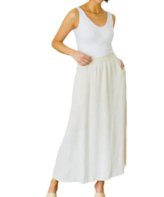 Two Hearts Meet Maxi Skirt In Linen