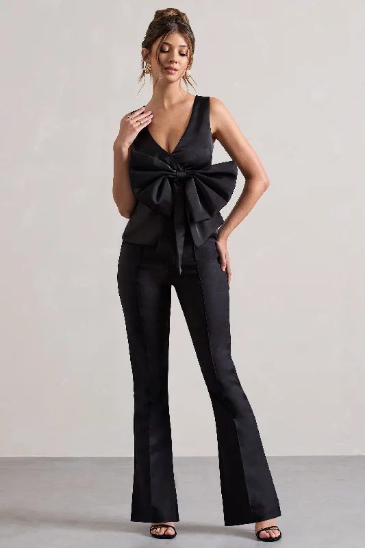 adoration-black-satin-plunge-neck-top-with-bow-cl134738002