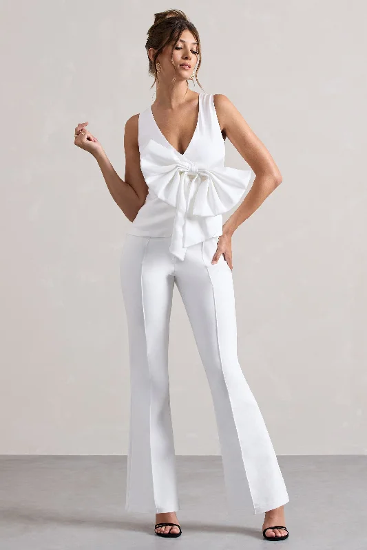 adoration-cream-satin-plunge-neck-top-with-bow-cl134738028