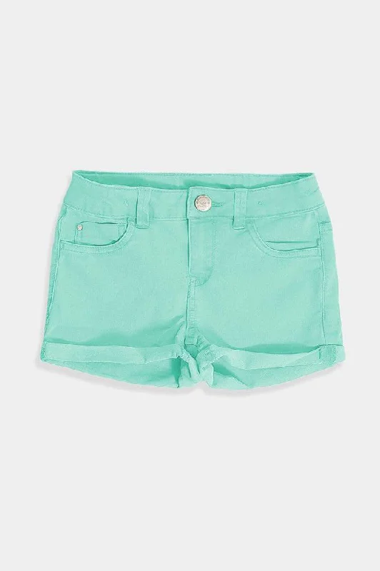 Aqua Highlighter Kids Denim Shorts