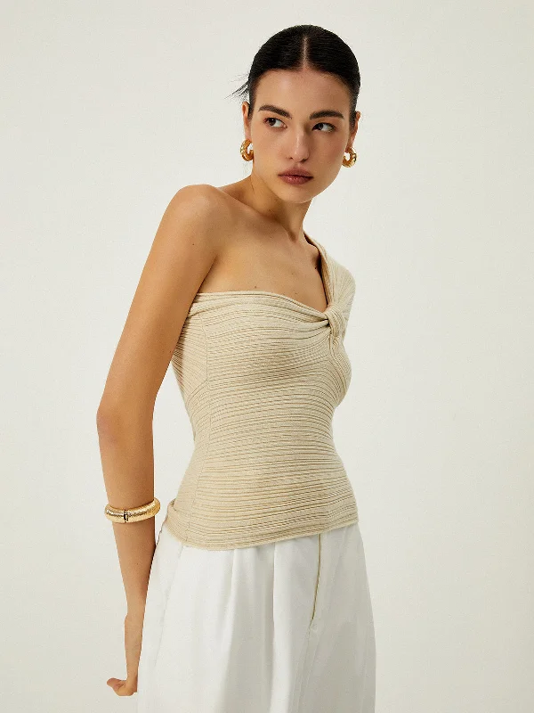 asymmetrical-one-shoulder-knotted-knit-top