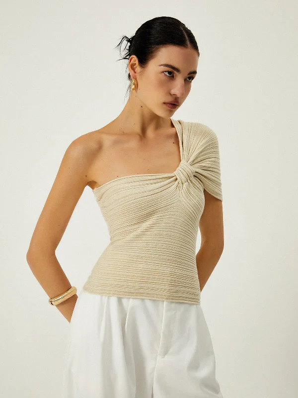 asymmetrical-one-shoulder-knotted-knit-top