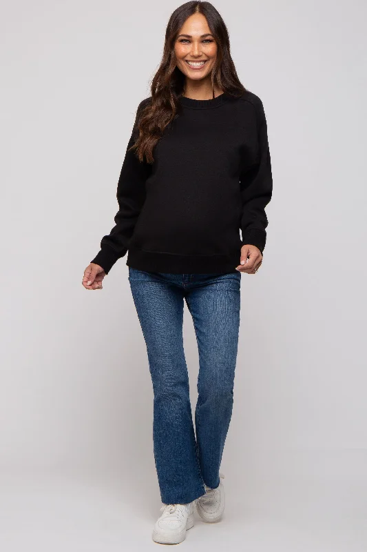 black-pullover-maternity-terry-crewneck