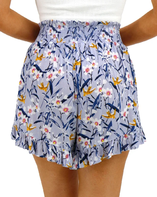 blue-floral-smocked-summer-shorts