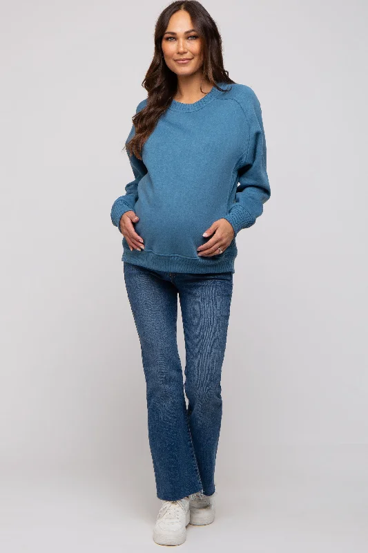 blue-pullover-maternity-terry-crewneck