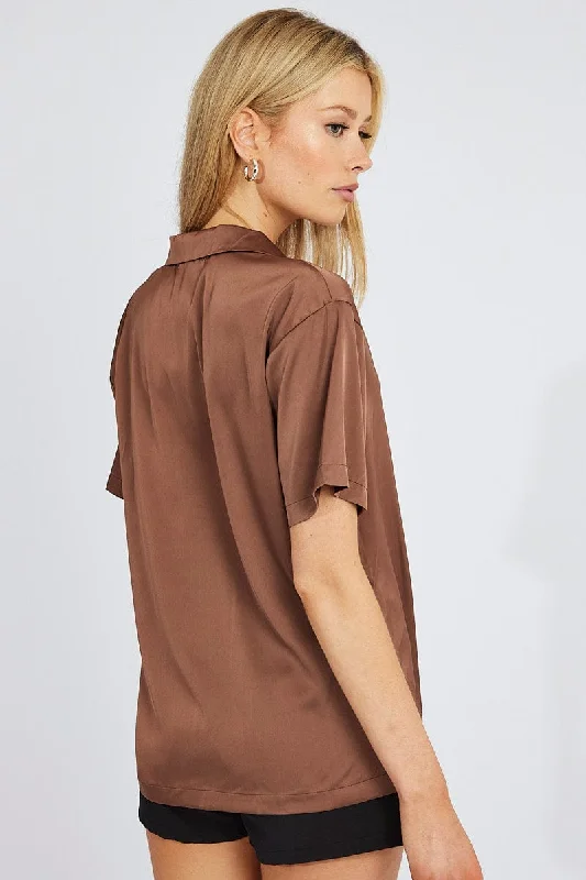 brown-satin-shirt-short-sleeve-wc1011-47wb-1