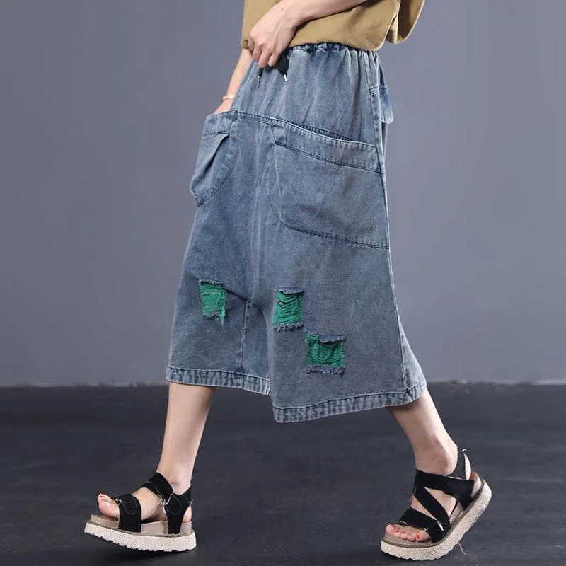 chic-cotton-tunics-for-women-boutique-washed-hole-vintage-calf-length-jeans