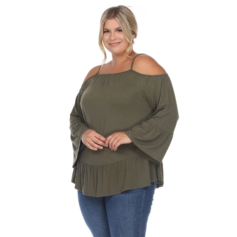 cold-shoulder-ruffle-sleeve-top-plus