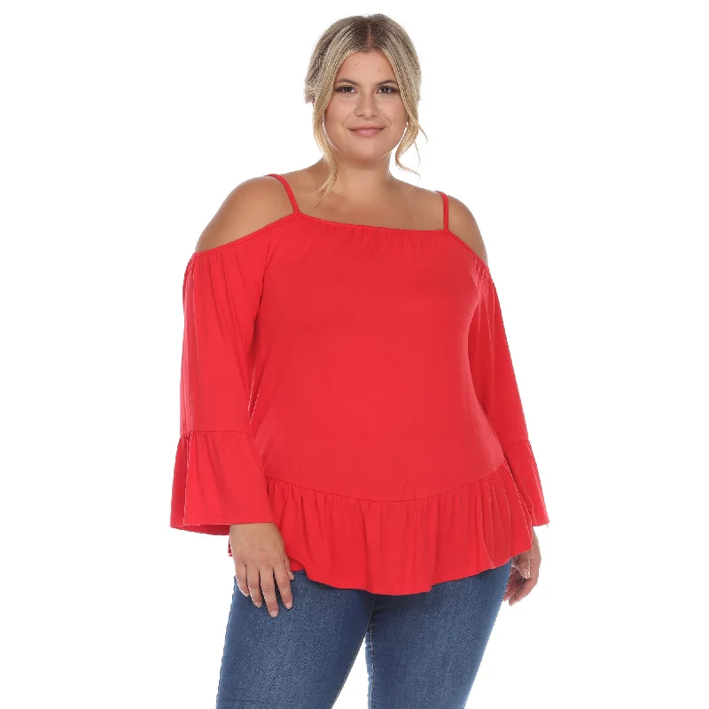 cold-shoulder-ruffle-sleeve-top-plus