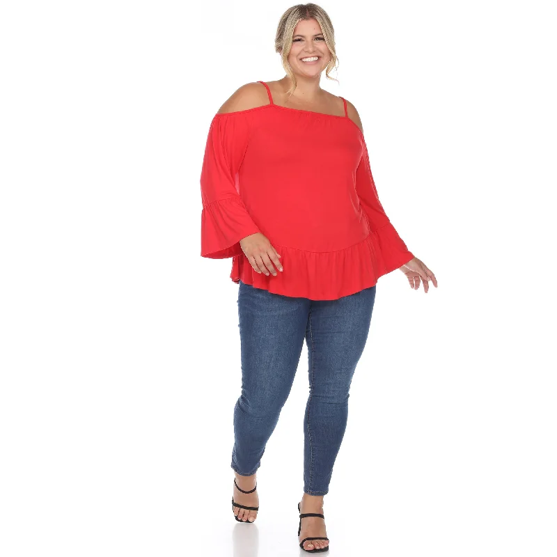 cold-shoulder-ruffle-sleeve-top-plus