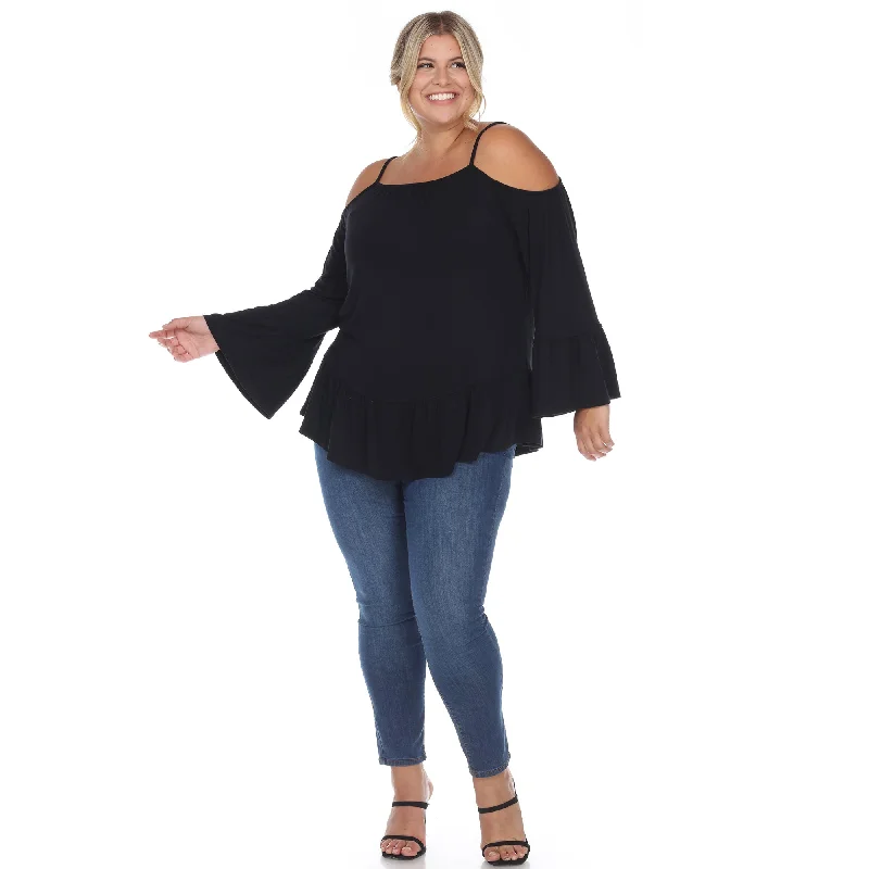 cold-shoulder-ruffle-sleeve-top-plus