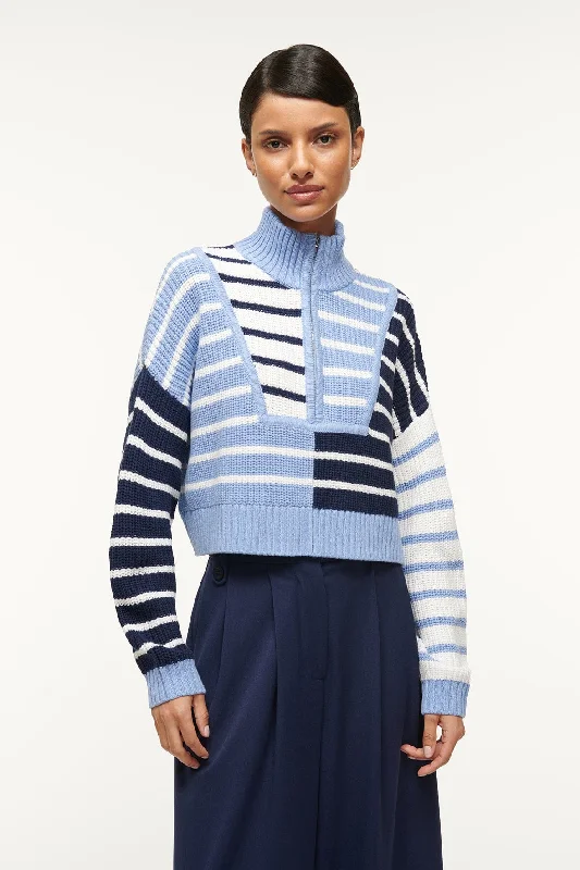 CROPPED HAMPTON SWEATER | ADRIATIC STRIPE