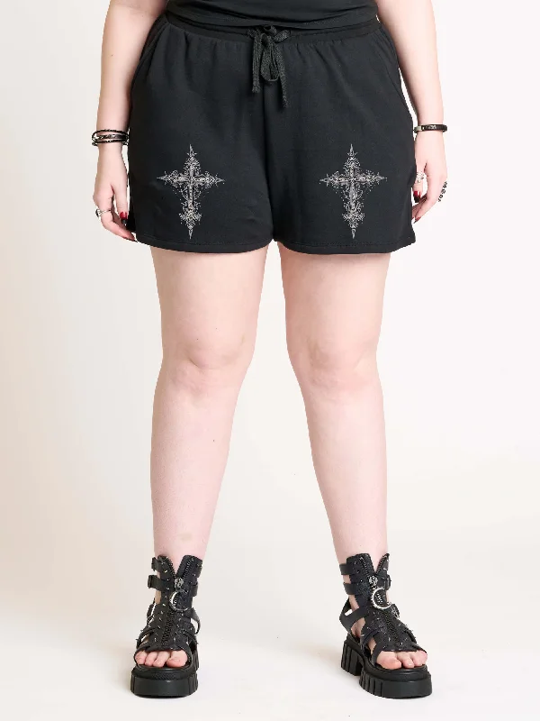 crucifix-sweat-shorts-plus