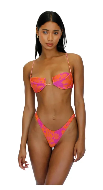 DARYN UNDERWIRE TOP - PINK/ORANGE