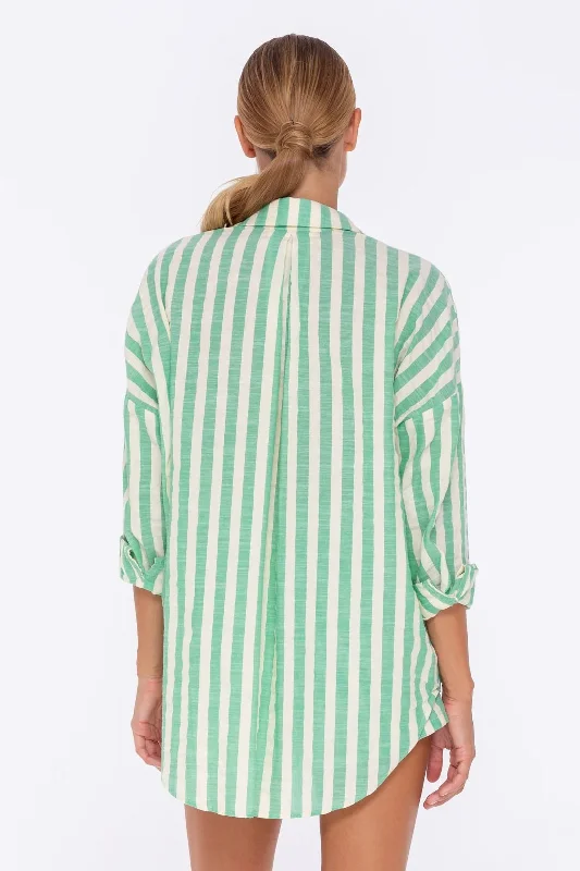 defiantislandgreenivorystripeshirt