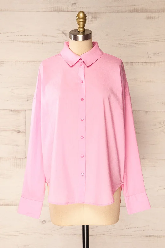 Dodoma Pink | Oversized Button-Up Shirt