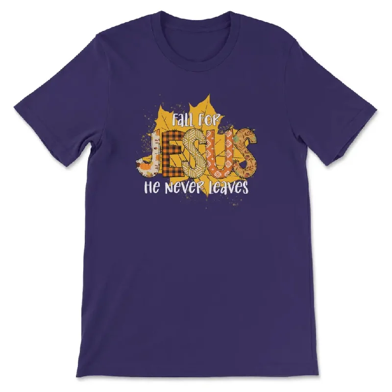 fall-for-jesus-he-never-leaves-autumn-leaf-women-s-t-shirt