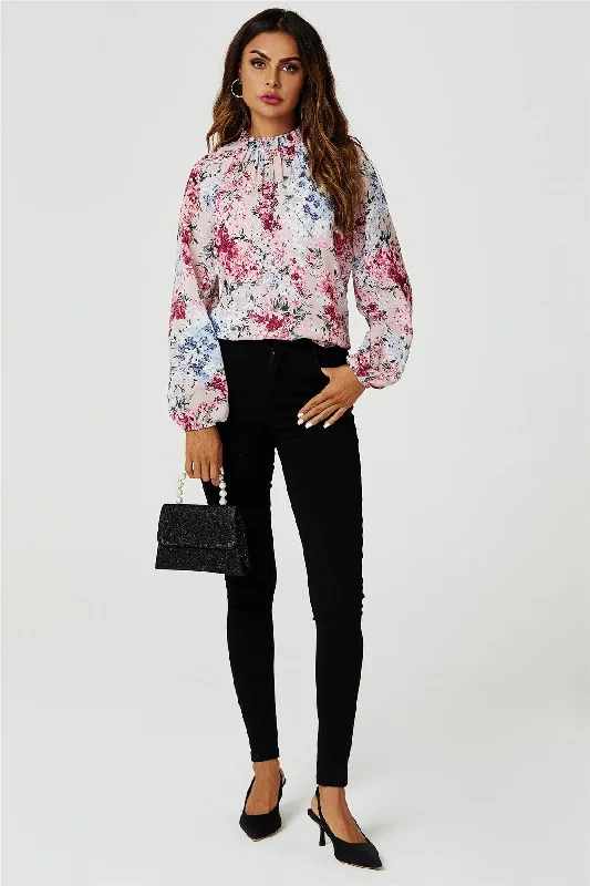 fs-collection-floral-print-long-sleeve-frill-high-neck-top-in-pink