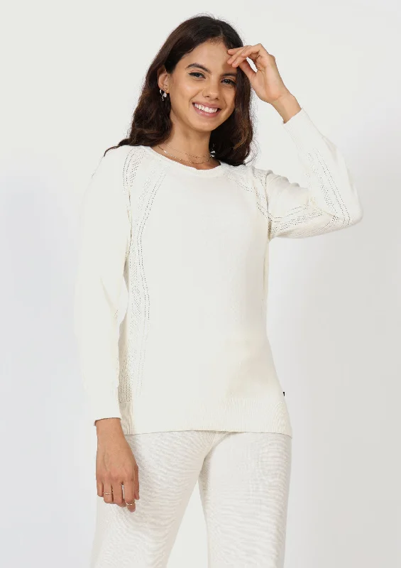 At-Ease Cotton Knit Pointelle Top - Full