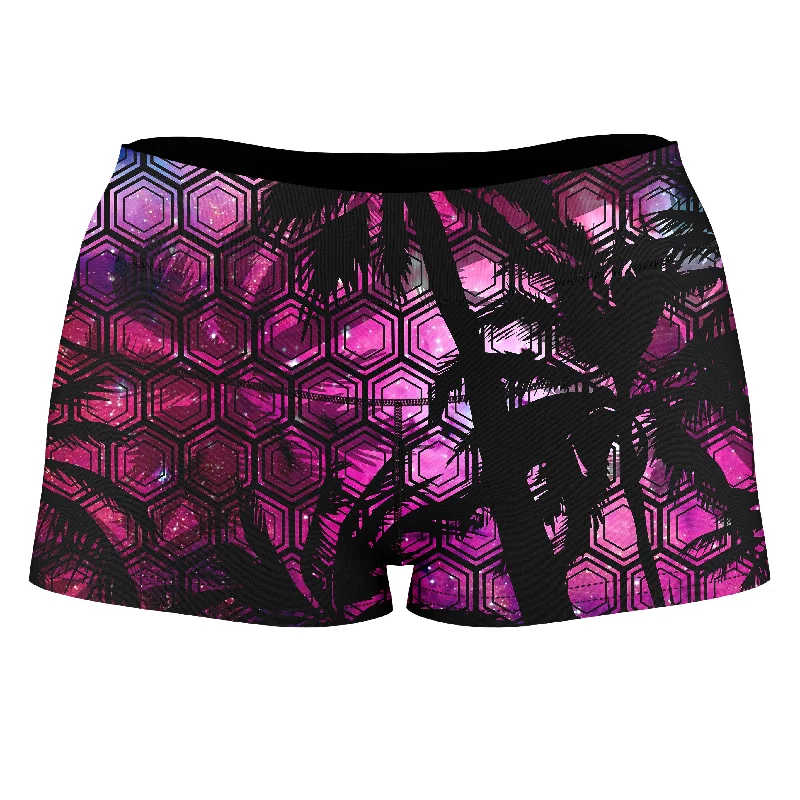 Galaxy In My Palm High-Waisted Women's Shorts