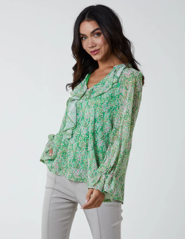 Chiffon Frill Blouse