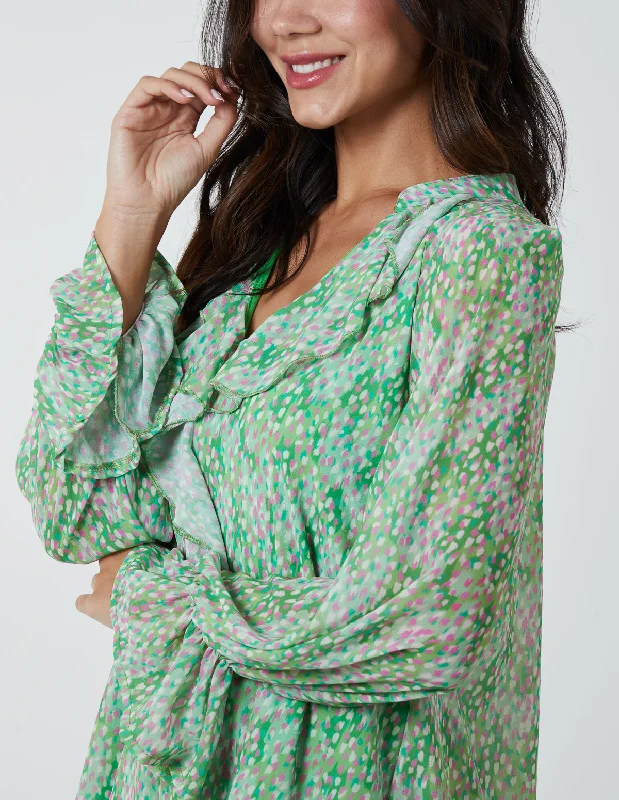 green-chiffon-frill-blouse-1