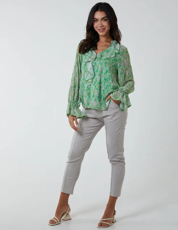 green-chiffon-frill-blouse-1