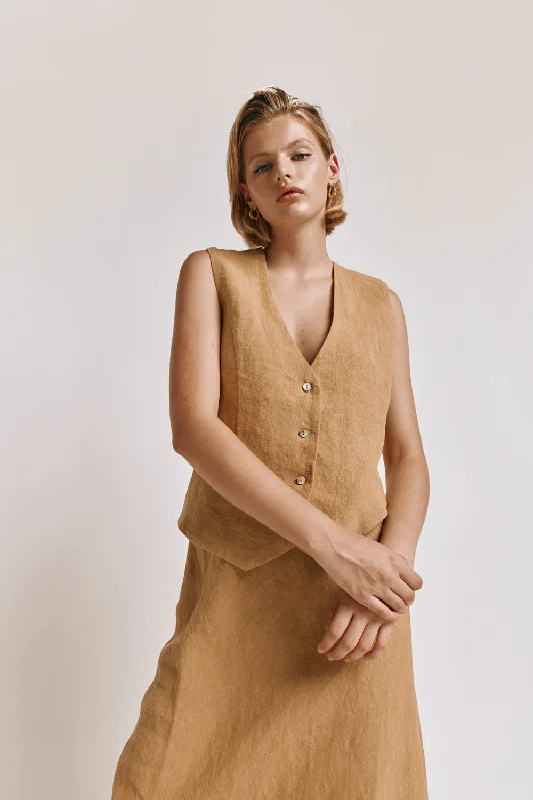 hazel-linen-vest-ochre