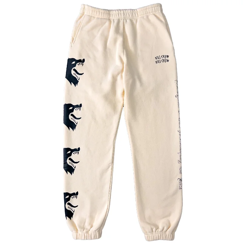 HEAVYWEIGHT LUX ""WAR WOLF"" SWEATPANTS - CREAM