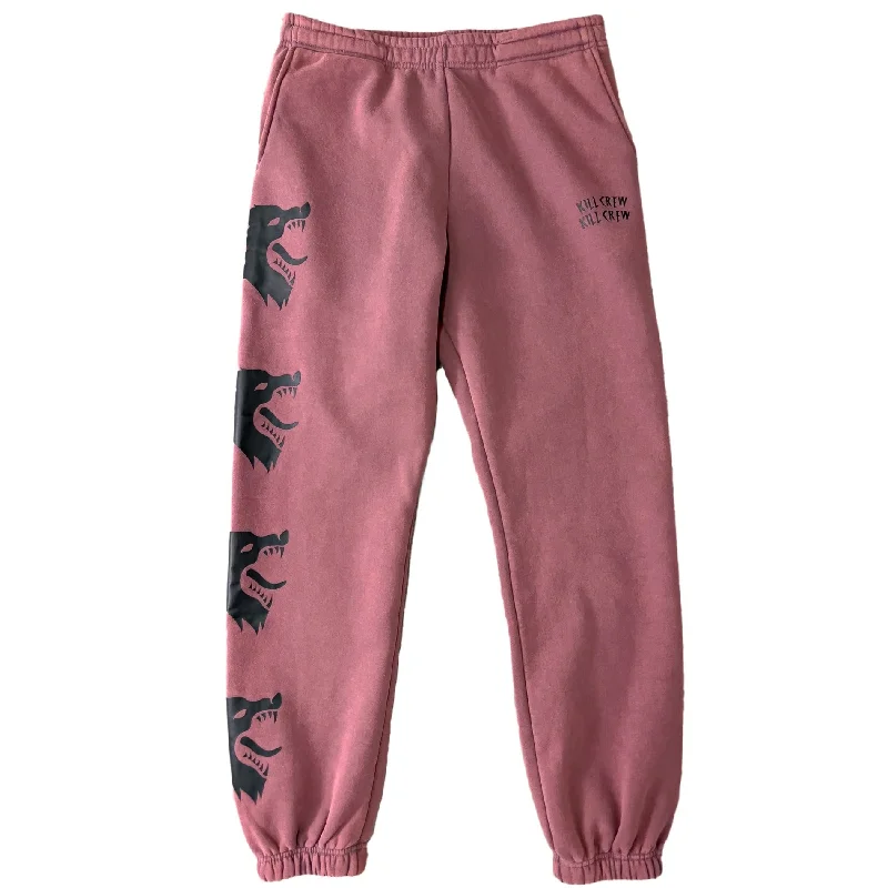 HEAVYWEIGHT LUX ""WAR WOLF"" SWEATPANTS - MAROON