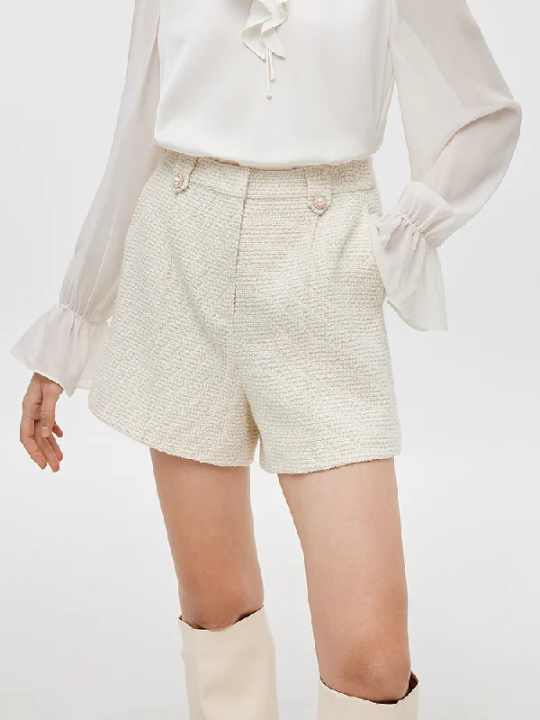 ivory-white-tweed-a-line-women-shorts-1c8l1a120