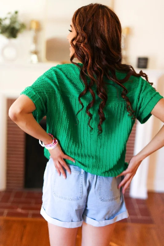 kelly-green-cable-knit-dolman-short-sleeve-sweater-top