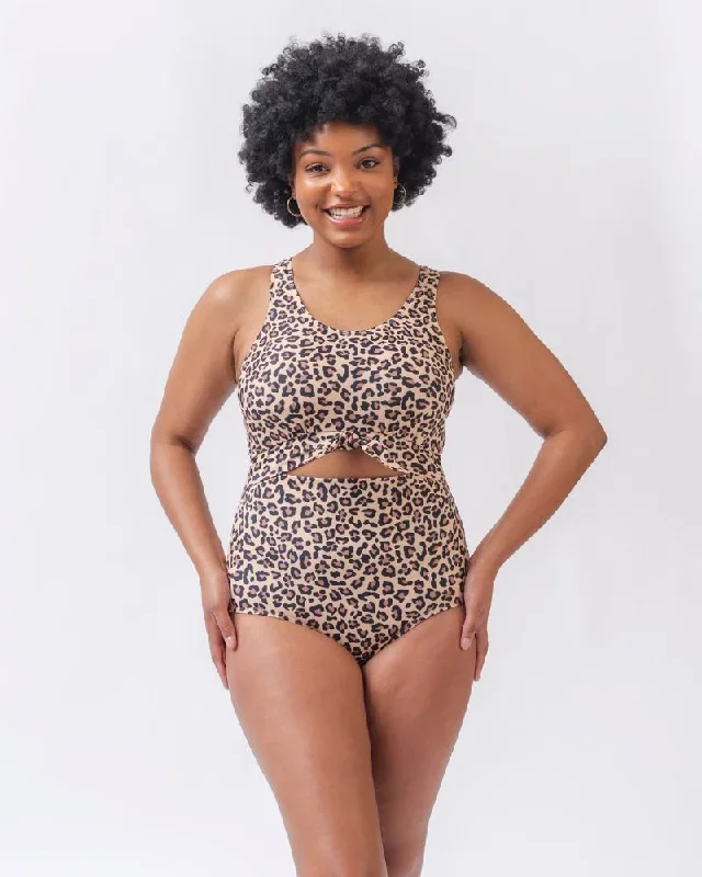 Leopard Knotted One-Piece