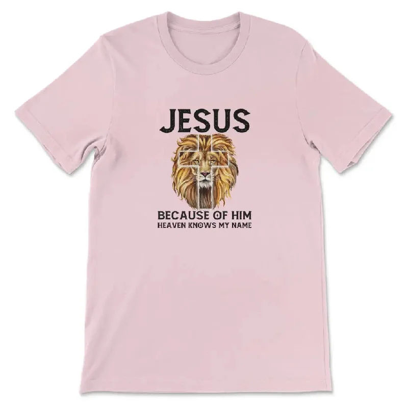 lion-jesus-because-of-him-heaven-knows-my-name-womens-t-shirt