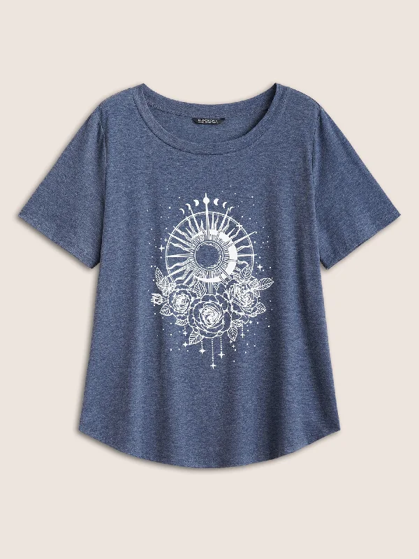 moon-star-print-round-neck-curved-hem-t-shirt